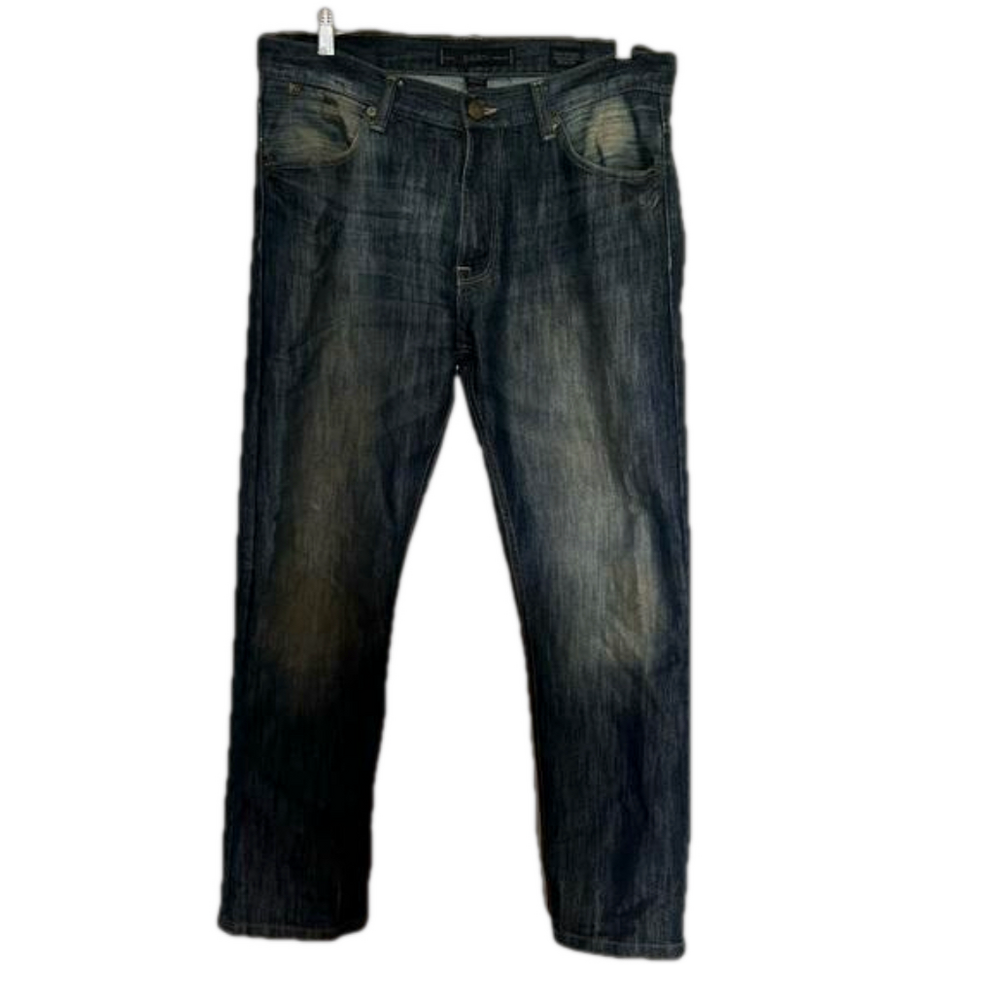 PD&C slim straight roomy medium wash denim jeans 34x30